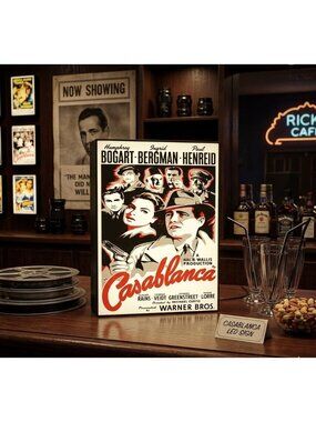 Casablanca LED Light Box – Vintage Movie Poster USB Powered Sign -Reproduction